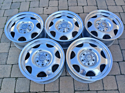 Mercedes A208 CLK OEM Forged Fuchs 16x7 5x112 POLISHED 5 Wheels