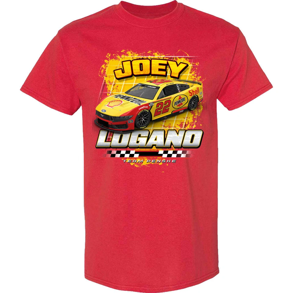 Camiseta roja Joey Logano 2025 Shell Pennzoil 2 puntos - exclusiva Foto 2 de 3
