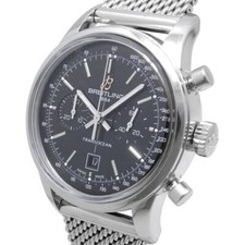 BREITLING Transocean Chronograph 38 A41310 Automatic Black Dial Mens Watch