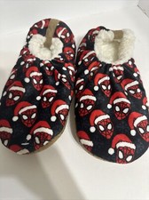 Marvel Spider-Man W Christmas Hat Fuzzy Slippers L/XL 10-12 Men