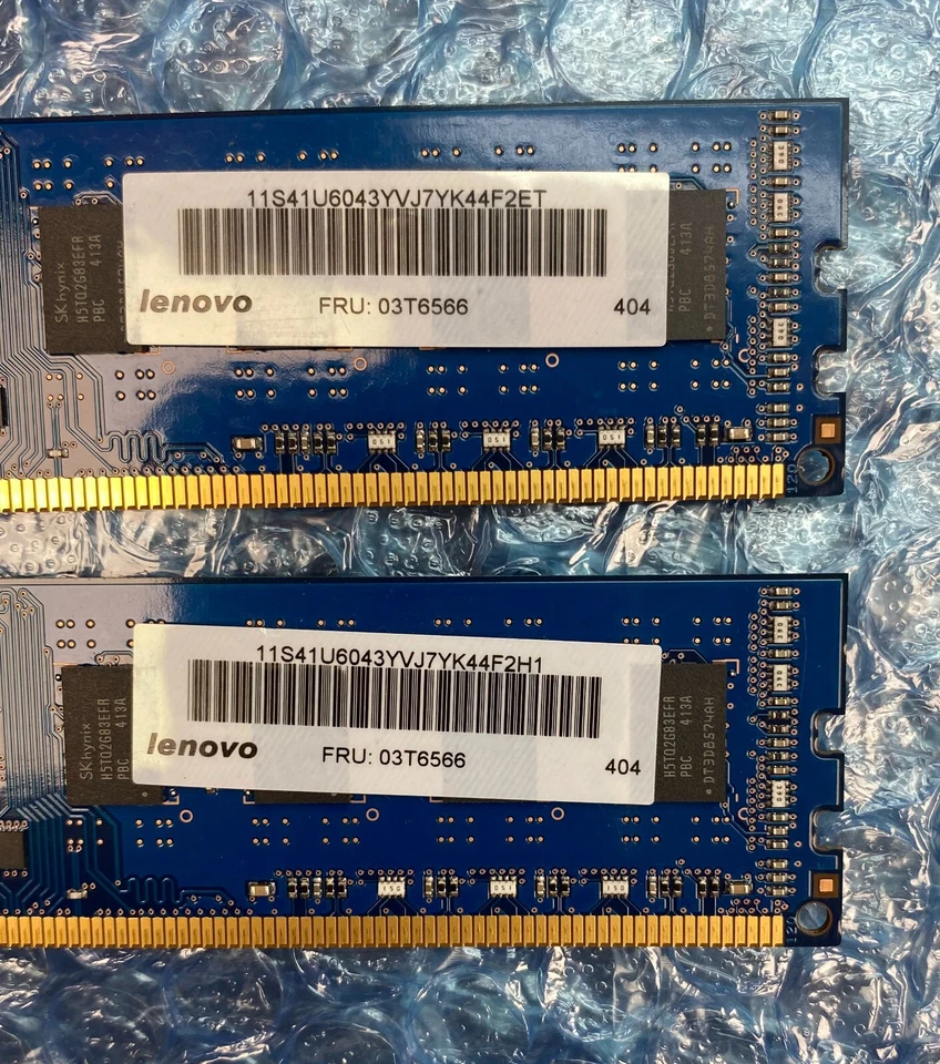 8GB Kit (2 x 4GB) SK Hynix Lenovo 03T6566 PC3-12800U DDR3 Non-ECC Computer RAM - Image 2 of 4