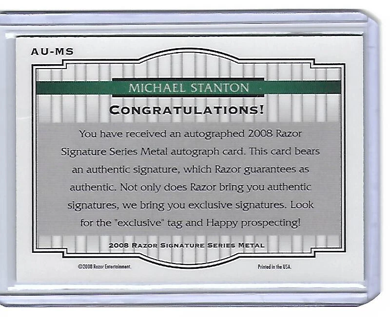 Michael Mike Giancarlo Stanton 2008 BLUE METAL Razor RC ROOKIE Auto SP Autograph - Image 2 of 2