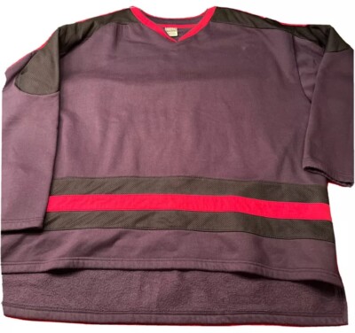 Purple Red Sweatshirt Men s  XL Color Block Wide Stripes Black Cheetah Sport 90s