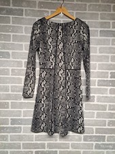 Michael kors Womens Snake Print A-Line Long Sleeve Dress Size 2