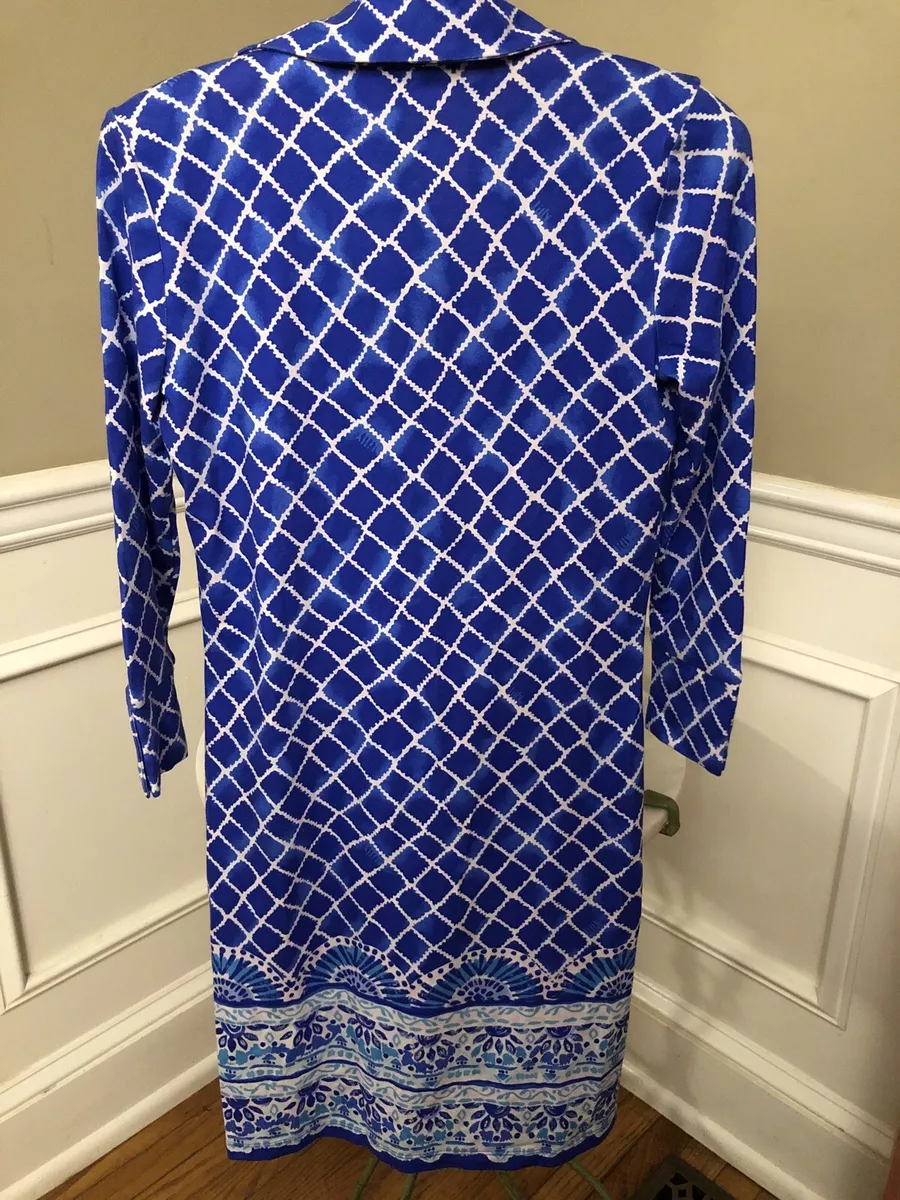 NWT Lilly Pulitzer 148 Blue Grotto Tide Up Engineered Ansley Polo
