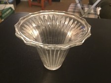 Glass Fluted Clear Vase