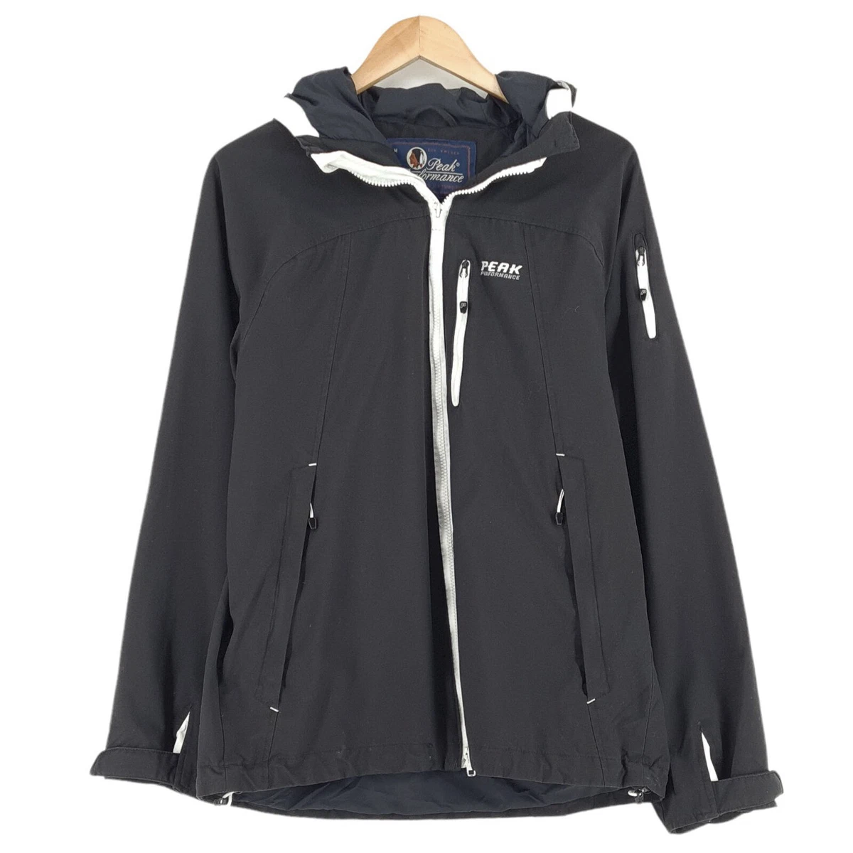 Peak Performance Black Jacket Waterproof Breathable Mens Size M Medium