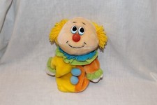 Vintage DAKIN Clown HAND PUPPET 11" Plush Yellow Orange 1982