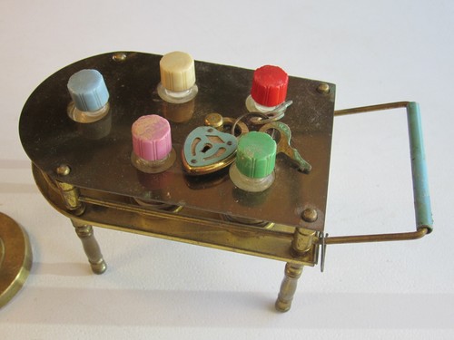 Vintage Miniature Stuart Perfume Hi-Light Floor Lamp & Handled Cart Sets - Picture 2 of 9