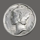 1937 Mercury Dime.  Better Grade.  Great Value Nice Additional To Any Collection