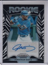 2019 Panini Prizm Baseball Jonathan Davis Zebra Strip Auto #51/99 Blue Jays RC 