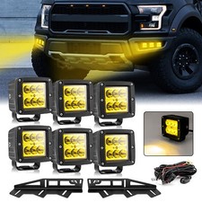 144w Amber Led Bumper Fog Lights Driving Lamp Kit For Ford F150 Raptor 2017-2020