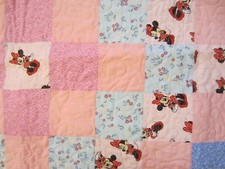 Minnie Mouse girl's throw quilt, handcrafted