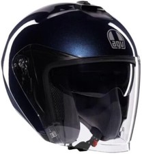 CASCO AGV E2206 JET IRIDES MONO PROFONDO BLUE TAGLIA XXL