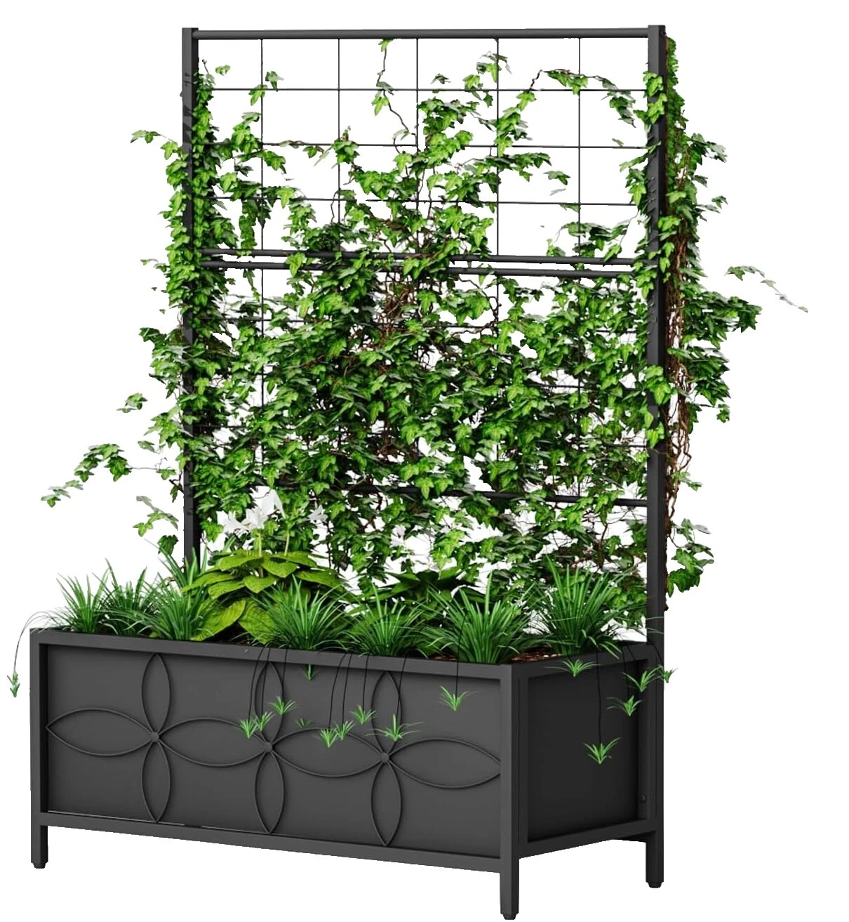 Metal Rectangular Plant Baskets, Pots, Window Boxes & Saucers