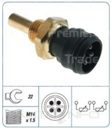 Sensor de temperatura do líquido de arrefecimento para MERCEDES BENZ W201 190E 2.0L + 2.3L + 2.6L 4 pinos - Imagem 4 de 4