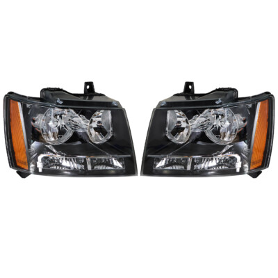 LABLT Headlights Halogen Lamps For 2007-2014 Chevy Avalanche/Suburban/Tahoe Pair