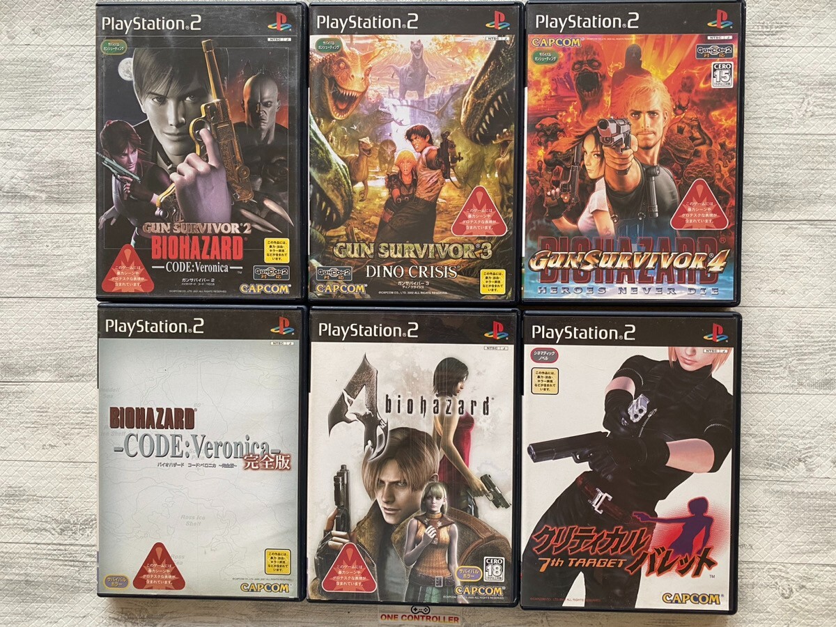 SONY PS2 Gun Survivor 2 3 4 & Resident Evil Code Veronica & 4
