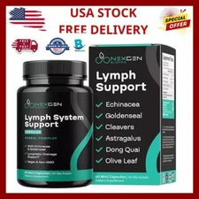 Lymph System Support Supplement 60 Caps, Lymphatic Support Complex Vegan