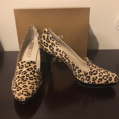 leopard print and black heels