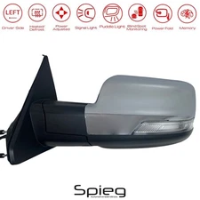 Driver Side Mirror for 2019-2024 RAM 1500 with BSM Power Fold Memory Chrome