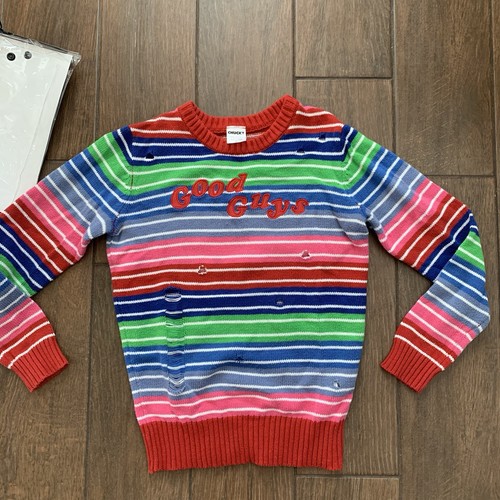 Chucky Child's Play Good Guys Sweater Spirit Halloween Child Sz L (12-14) New - Picture 1 of 6