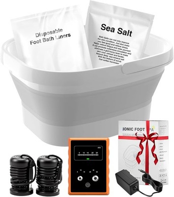 Ionic Foot Bath Detox Machine Foot Soak Tub with 2 Arrays 80 Disposable Foot Spa