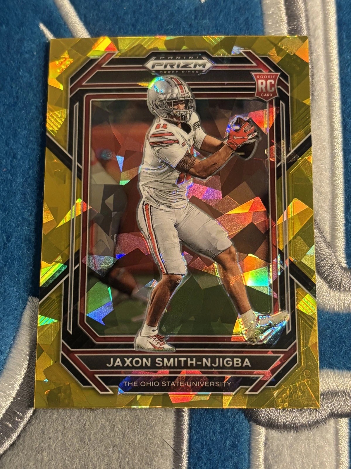 2023 Panini Prizm Draft Picks - Jaxon Smith-Njigba #135 Gold Ice Prizm (RC)