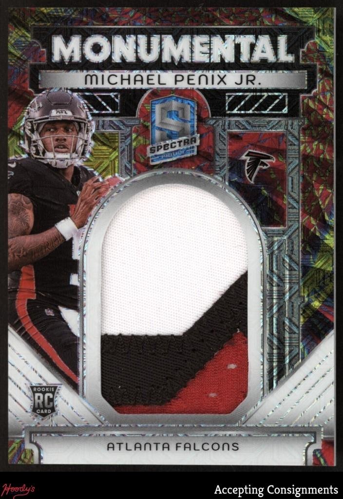 Michael Penix Panini Spectra Monumental Memorabilia #MMMPJ Meta