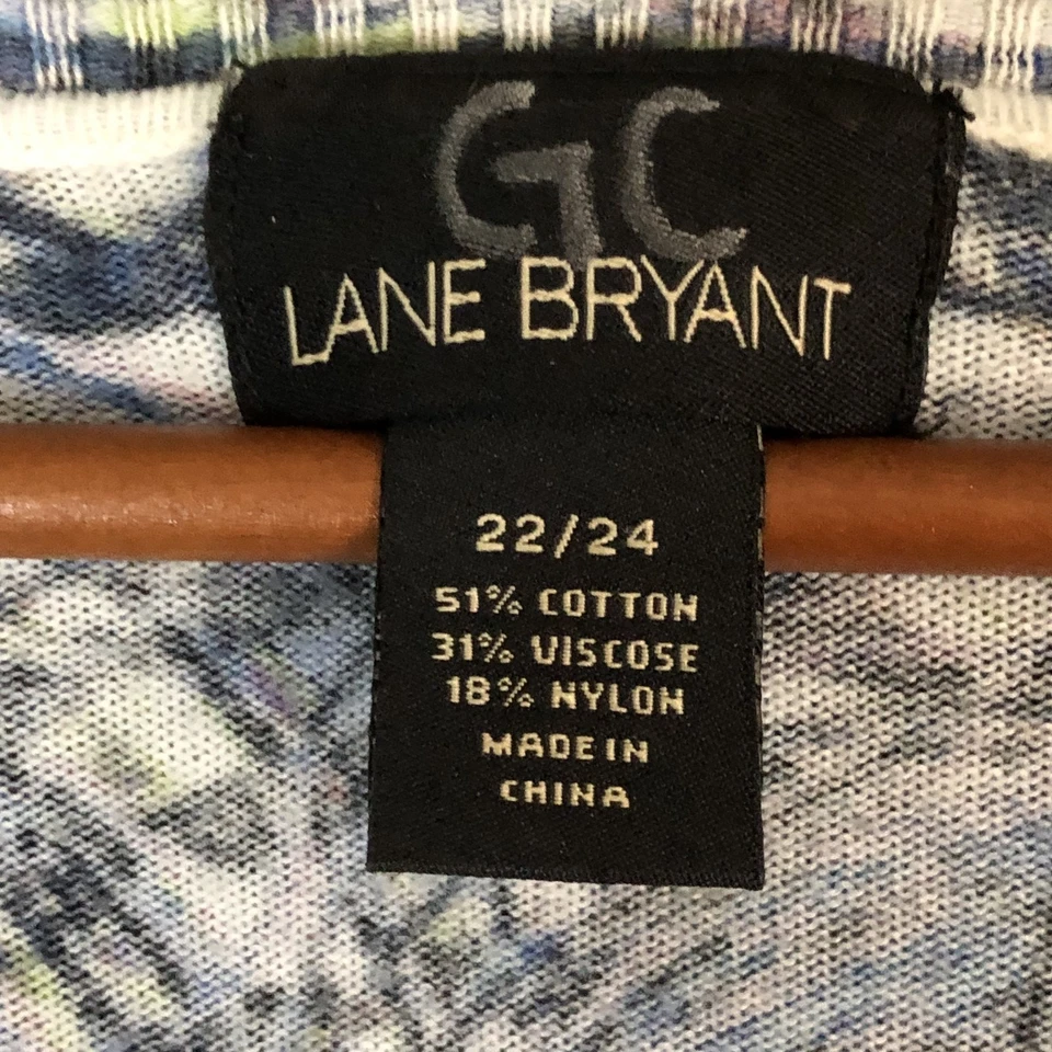 Кардиган Lane Bryant свитер женский 22/24 павлинье перо печать на пуговицах плюс S - Изображение 4 из 4