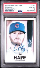 2018 Topps Gallery Autographs #102 Ian Happ Chicago Cubs PSA 10 💎⚾️💎 POP 3