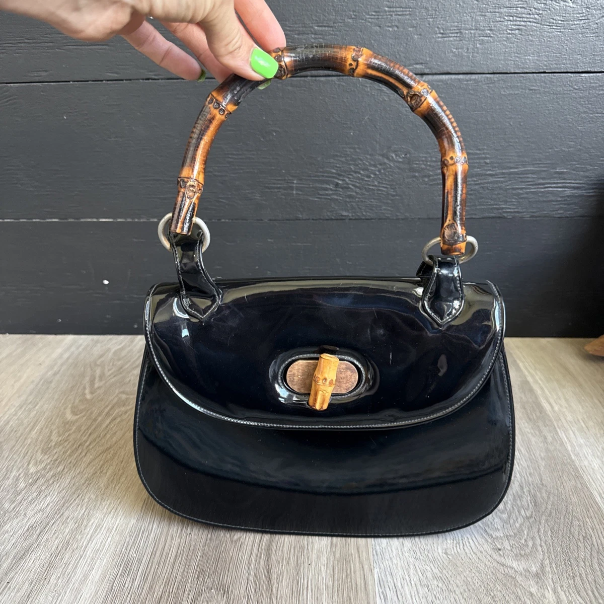 Patent Leather Box Black Vintage Bags, Handbags & Cases for sale