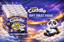 45  3Ply Toilet Paper Rolls Unscented Embossed Soft Quilted Loo Roll Bulk Buy