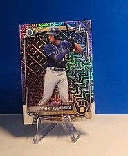 2025 Bowman - Chrome Prospects Yophery Rodriguez #BCP-36 Mega Mojo Refractor RC 