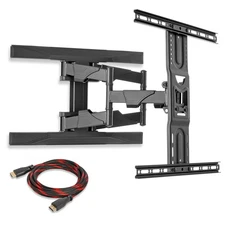 Full Motion Articulating Tilt TV Wall Mount w/HDMI cable fits most 42"-70" TVs