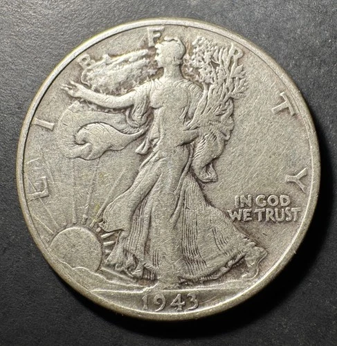 1943-P Walking Liberty Half Dollar (Circulated) - (#1007) Very Fine Condition