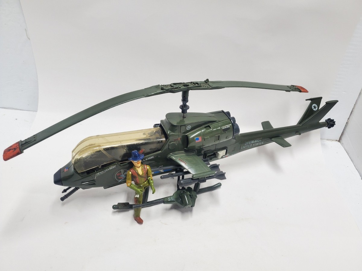 Vintage 1983 GI Joe Dragonfly 100% Complete Helicopter & Wild Bill