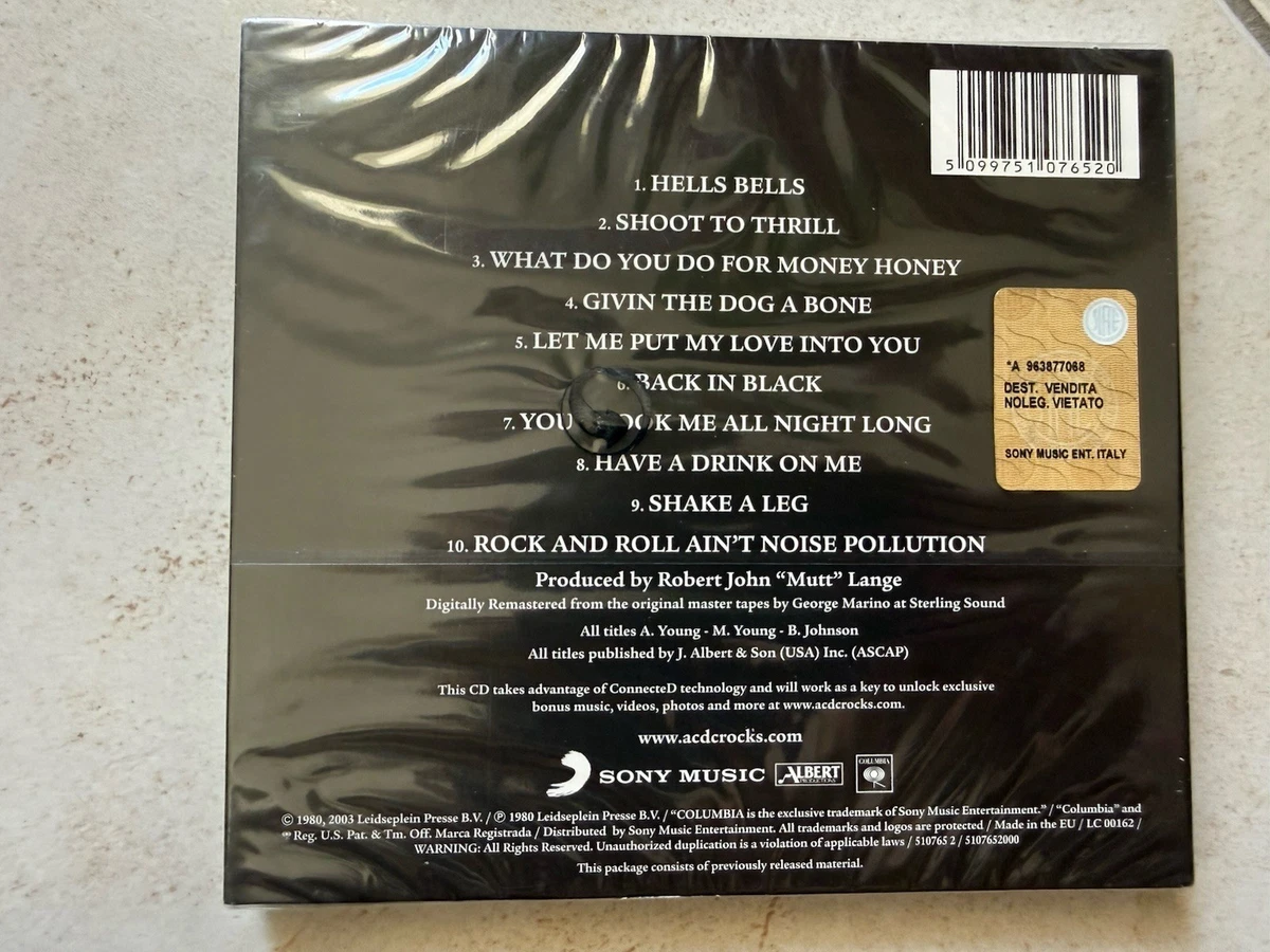 AC/DC – Back In Black - digipack remastered CD