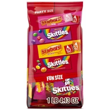 SKITTLES & STARBURST Assorted Halloween Chewy Candy Fun Size, 20.13oz