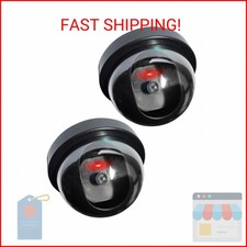 Fake Camera Security Dummy with Red Flashing LED Light - Realistic Indoor/Outdoo
