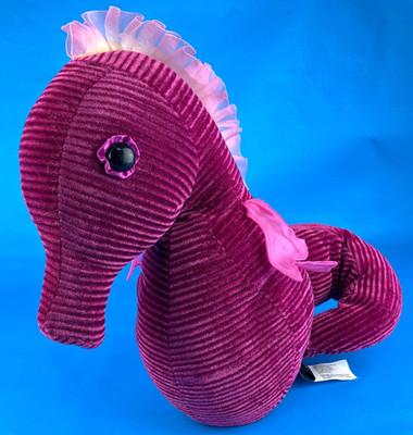Monterey Bay Aquarium Pink Purple Seahorse Plush Stuffed 13'' Corduroy Classroom