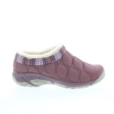 Merrell Encore Ice 4 Puff J004866 Womens Pink Canvas Clog Flats Shoes