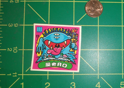 Bikkuriman #86 Monster Sticker Square Vintage  Glossy Paper