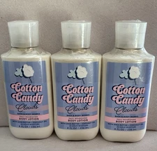 3 PACK Bath & Body Works Cotton Candy Clouds Berries Vanilla Body Lotion SEALED