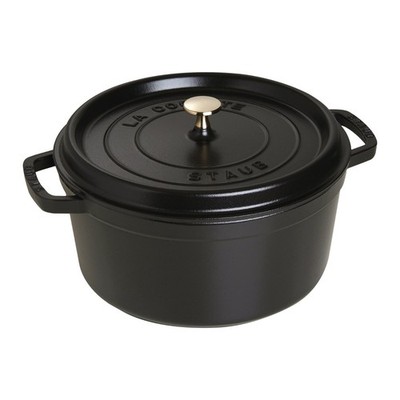 Staub Cast Iron Round Dutch Oven Hand Crafted In France 7-qt
