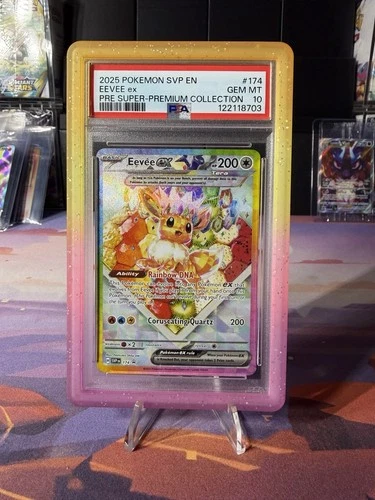 Pokemon Prismatic Evolutions Super-Premium Collection #174 Eevee EX, PSA 10