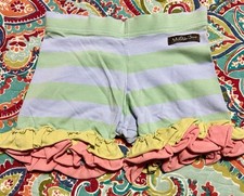 Matilda Jane Girl's Size 4 Striped Ruffle Shorts