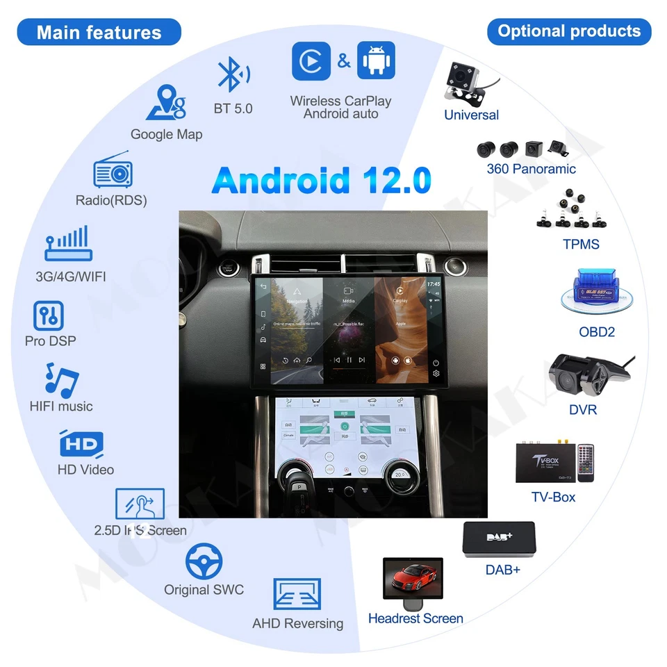 Автомобильное радио Android для Land Rover Range Rover Sport L494 2014-2017 обновление стерео - Изображение 3 из 4