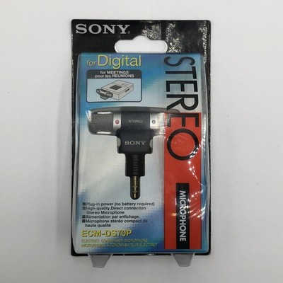 Sony ECM-DS70P Electret Condenser Cable Microphone 3.5MM Stereo Japan Made