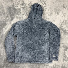 Mountain Hardwear Blue Monkey Fleece Hoodie Pullover Women s Large Plush Sherpa